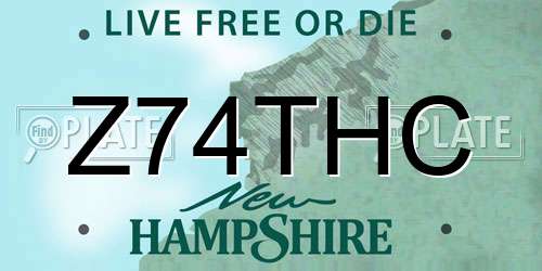 Z74THC New Hampshire License Plate