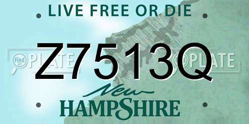 Z7513Q New Hampshire License Plate