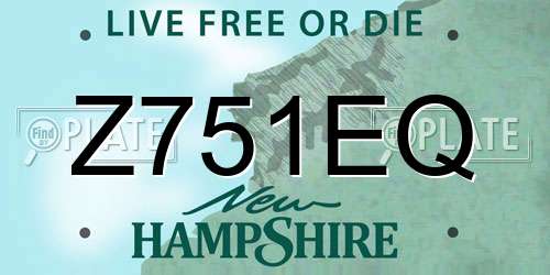 Z751EQ New Hampshire License Plate