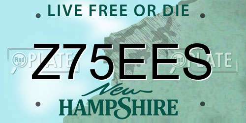 Z75EES New Hampshire License Plate