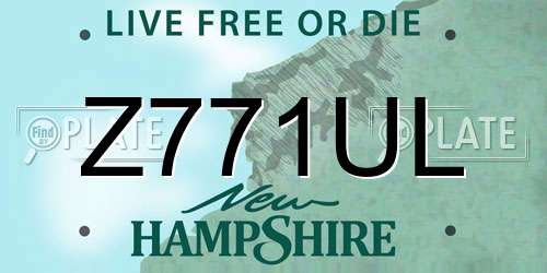 Z771UL New Hampshire License Plate