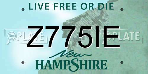 Z775IE New Hampshire License Plate