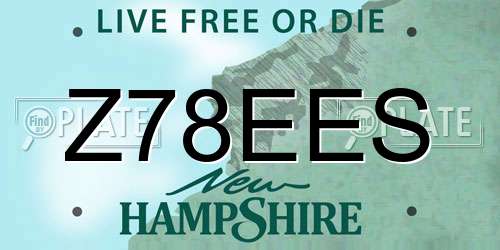 Z78EES New Hampshire License Plate