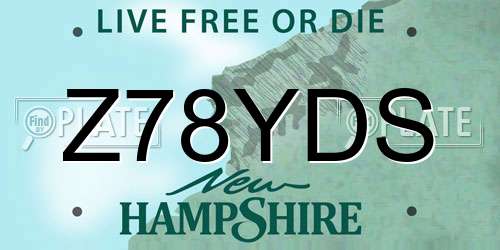 Z78YDS New Hampshire License Plate