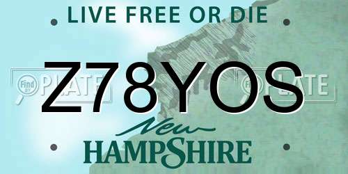 Z78YOS New Hampshire License Plate
