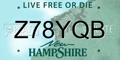 Z78YQB New Hampshire License Plate