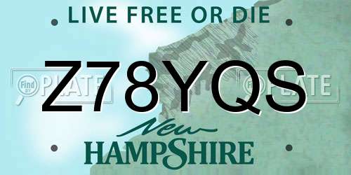 Z78YQS New Hampshire License Plate
