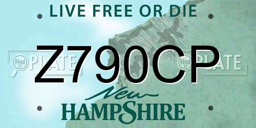 Z790CP New Hampshire License Plate