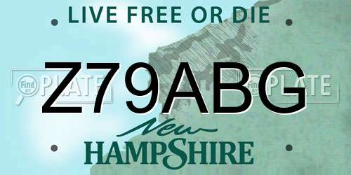 Z79ABG New Hampshire License Plate