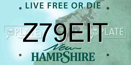 Z79EIT New Hampshire License Plate