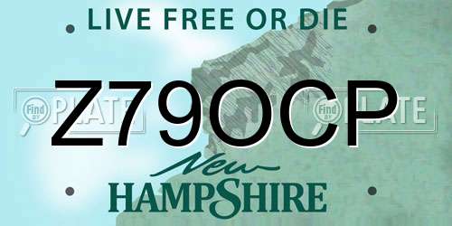 Z79OCP New Hampshire License Plate