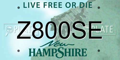 Z800SE New Hampshire License Plate