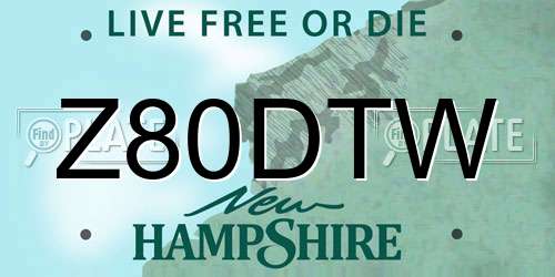 Z80DTW New Hampshire License Plate