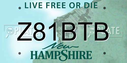 Z81BTB New Hampshire License Plate