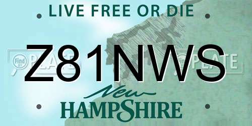 Z81NWS New Hampshire License Plate