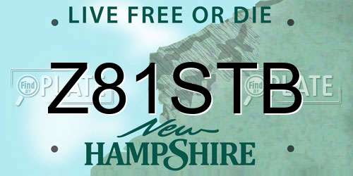 Z81STB New Hampshire License Plate