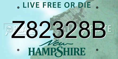 Z82328B New Hampshire License Plate