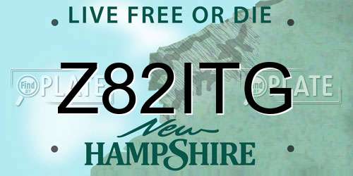 Z82ITG New Hampshire License Plate