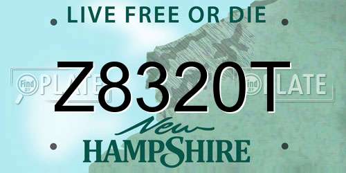 Z8320T New Hampshire License Plate