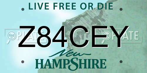Z84CEY New Hampshire License Plate
