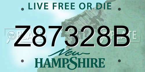 Z87328B New Hampshire License Plate