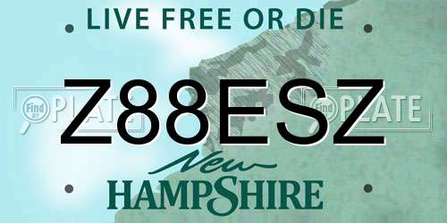 Z88ESZ New Hampshire License Plate
