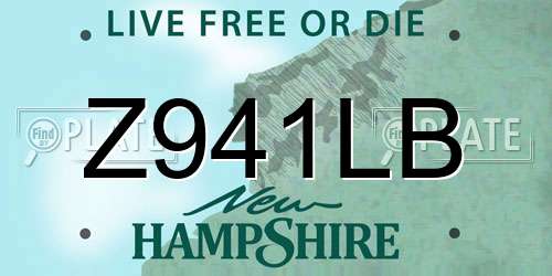 Z941LB New Hampshire License Plate