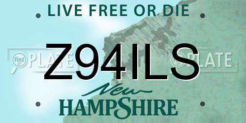 Z94ILS New Hampshire License Plate
