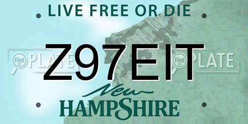 Z97EIT New Hampshire License Plate
