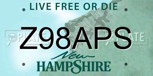 Z98APS New Hampshire License Plate