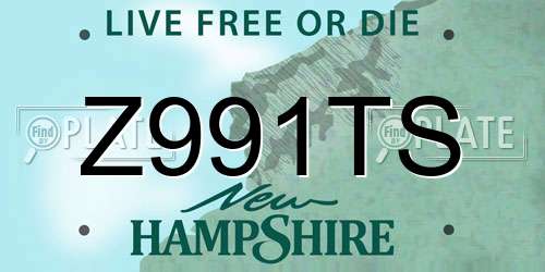 Z991TS New Hampshire License Plate