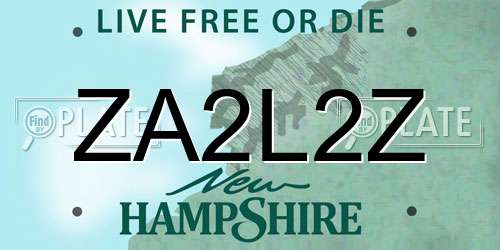 ZA2L2Z New Hampshire License Plate