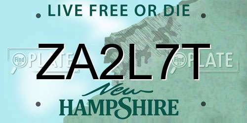 ZA2L7T New Hampshire License Plate