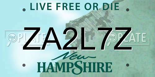 ZA2L7Z New Hampshire License Plate