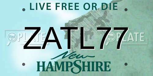 ZATL77 New Hampshire License Plate