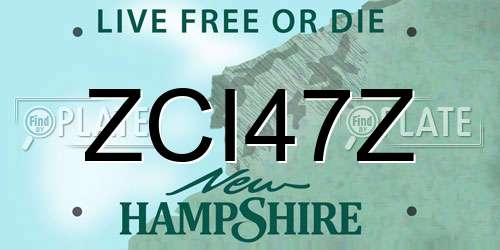ZCI47Z New Hampshire License Plate