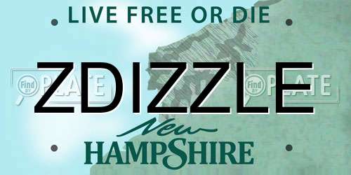 ZDIZZLE New Hampshire License Plate
