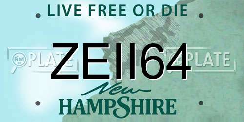 ZEII64 New Hampshire License Plate