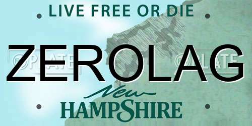 ZEROLAG New Hampshire License Plate