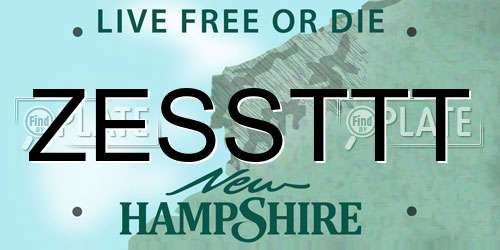 ZESSTTT New Hampshire License Plate