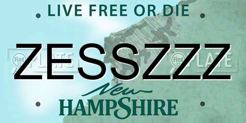 ZESSZZZ New Hampshire License Plate