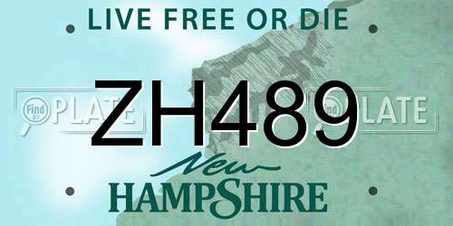 ZH489 New Hampshire License Plate