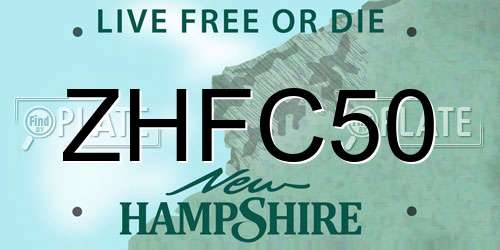 ZHFC50 New Hampshire License Plate