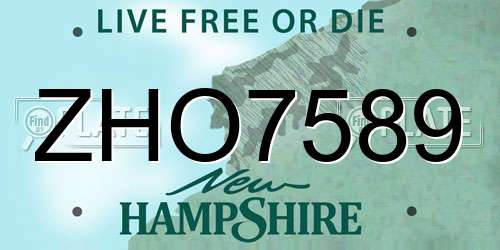 ZHO7589 New Hampshire License Plate