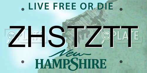 ZHSTZTT New Hampshire License Plate