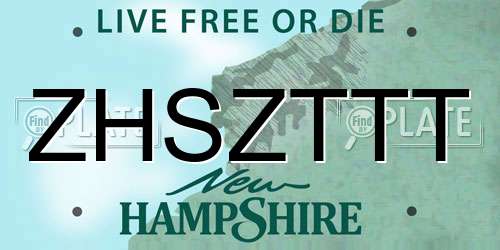 ZHSZTTT New Hampshire License Plate