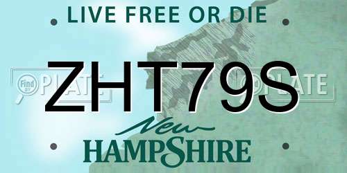 ZHT79S New Hampshire License Plate