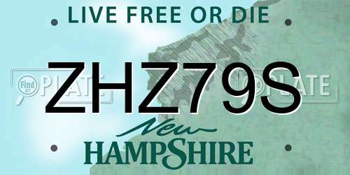 ZHZ79S New Hampshire License Plate