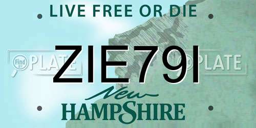 ZIE79I New Hampshire License Plate