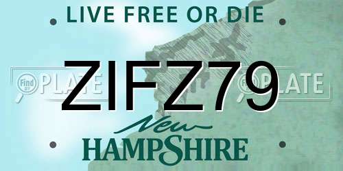 ZIFZ79 New Hampshire License Plate